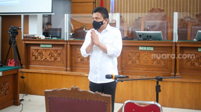 Terdakwa kasus pembunuhan Brigadir J, Ferdy Sambo saat menjalani sidang lanjutan di Pengadilan Negeri Jakarta Selatan, Rabu (26/10/2022). [Suara.com/Alfian Winanto]