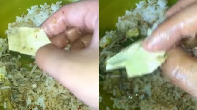 Lagi Nikmat-nikmatnya Santap Makan Siang, Pria Ini Temukan Koyo Cabe di Dalamnya