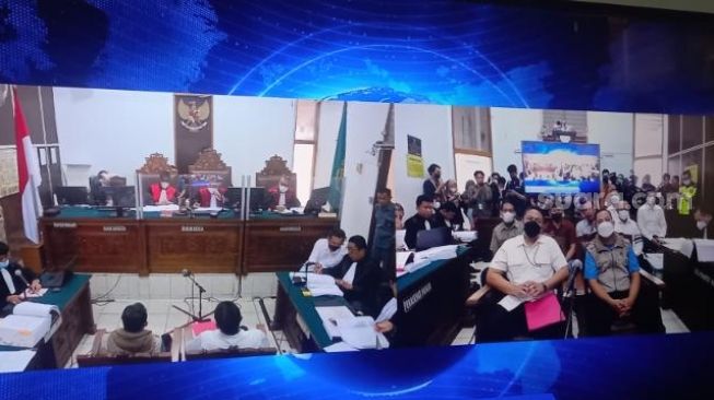 Sidang kasus obstruction of justice Ferdy Sambo di PN Jakarta Selatan. (Suara.com/Arga)