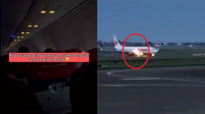 Detik-detik HP Meledak dan Terbakar Dalam Pesawat Lion Air, Penumpang Panik Buka Pintu Darurat Menyelamatkan Diri