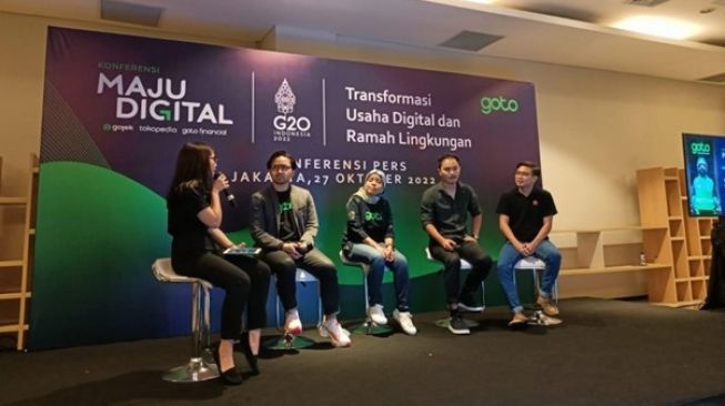 GoTo menggelar Konferensi Maju Digital 2022. (Suara.com/Restu F)