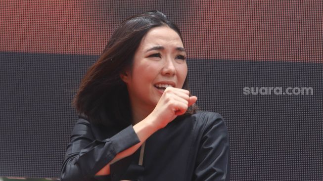 Gisela Anastasia saat ditemui di Jakarta, Jumat (28/10). [Suara.com/Oke Atmaja]