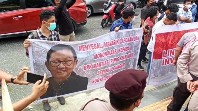 Gelar Unjuk Rasa, Massa Pemuda-Mahasiswa Minta Maaf ke Bos Surya Dumai Group