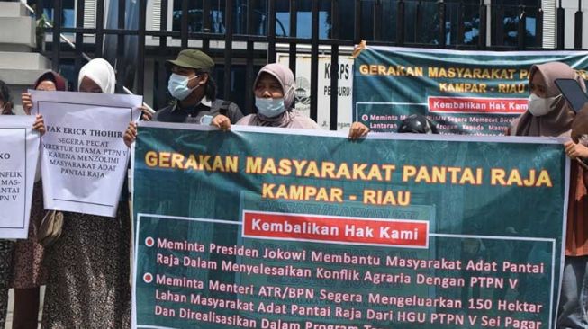 Masyarakat Pantai Raja Minta Tolong Jokowi, Sebut Lahan Dikuasai PTPN V sejak 1984