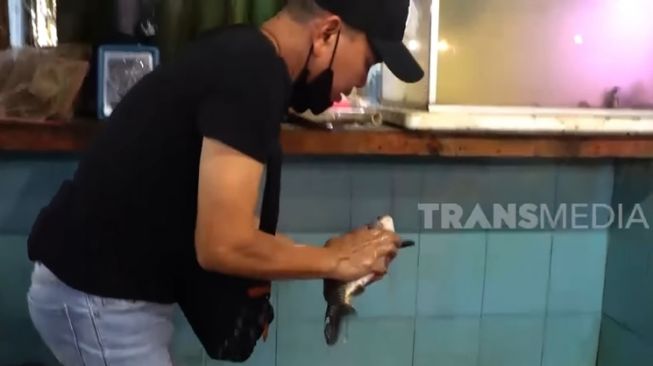 Momen Ayu Ting Ting dan Ayah Ojak Belanja di Pasar (YouTube TRANS7 OFFICIAL)