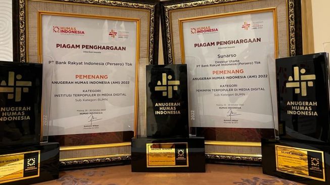 Aktif Kampanyekan Informasi Publik, BRI Borong 5 Penghargaan Anugerah Humas Indonesia 2022