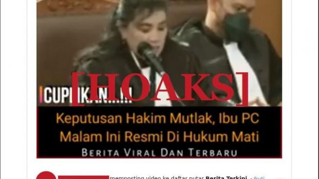 CEK FAKTA: Ramai kabar Putri Candrawathi divonis mati dan tidak bisa diganggu gugat, benarkah?