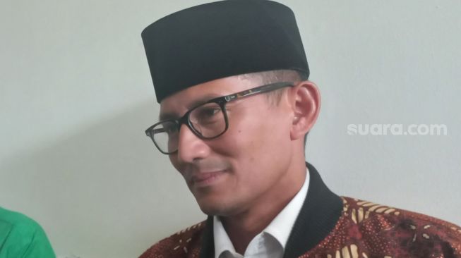 Wakil Ketua Dewan Pembina DPP Partai Gerindra, Sandiaga Uno, mengatakan bahwa dirinya dalam waktu dekat akan menemui Ketua Umum DPP Partai Gerindra Prabowo Subianto. (Suara.com/Bagaskara)