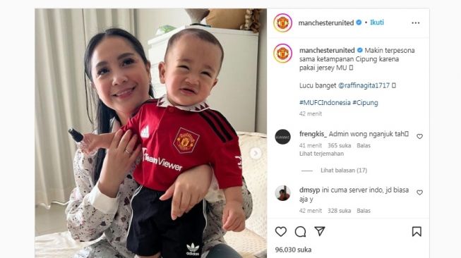 Foto Rayyanza Putra Raffi Ahmad Diunggah Akun Instagram Manchester United, Kok Bisa?