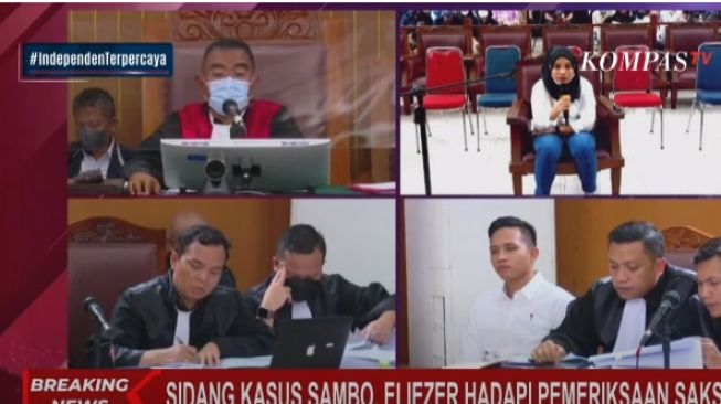 Susi PRT Ferdy Sambo saat bersaksi di sidang terdakwa Bharada E. (tangkapan layar)