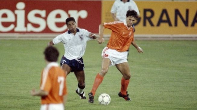 Pemain legenda asal Belanda Marco van Basten memperkuat Belanda di Piala Dunia 1990. [AFP]