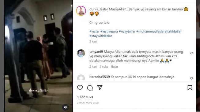 Tangkapan layar video. [Instagram/@dunia_leslar]