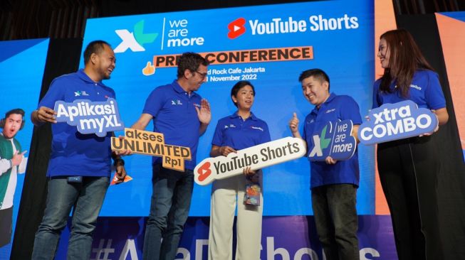 Kolaburasi XL Axiata x YouTube Shorts di Jakarta, Selasa (1/11/2022). [XL Axiata]