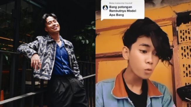 Collage foto Vidi Aldiano dan Dylan rambut cepmek. (Instagram/ vidialdiano & TikTok/ Alif_Tiktok)