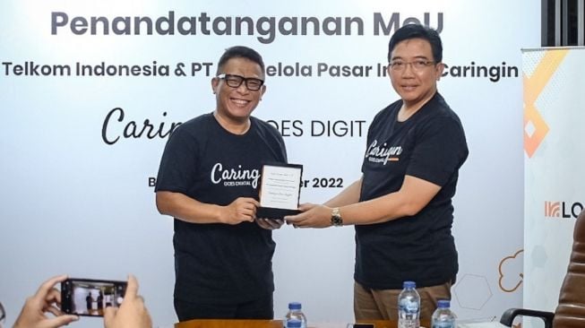 Dorong Digitalisasi Sektor Perdagangan, Telkom Jalin Kemitraan dengan Pengelola Pasar Induk Caringin