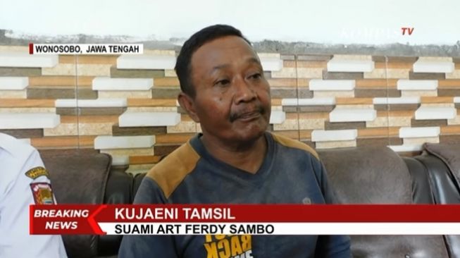 Kujaeni Tamsil, pria diduga suami Susi PRT Ferdy Sambo. (YouTube/KOMPASTV)