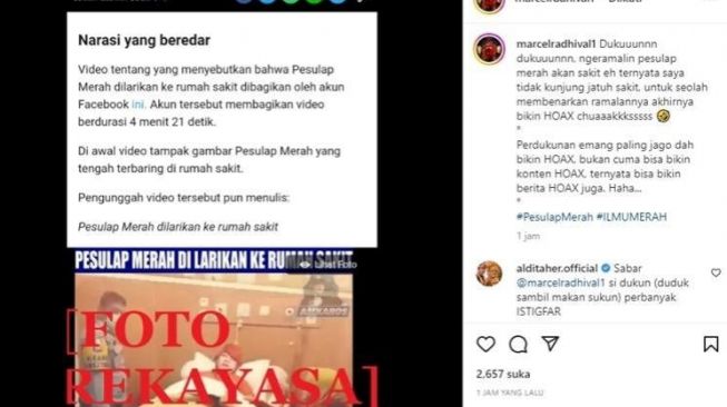 Pesulap Merah terbaring lemah di rumah sakit 