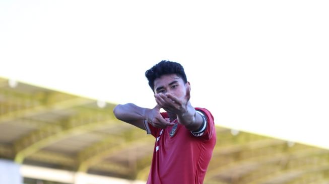 Selebrasi Pemain Timnas Indonesia U-19 Muhammad Ferarri usai bobol gawang Moldova U-20 (dok. PSSI).