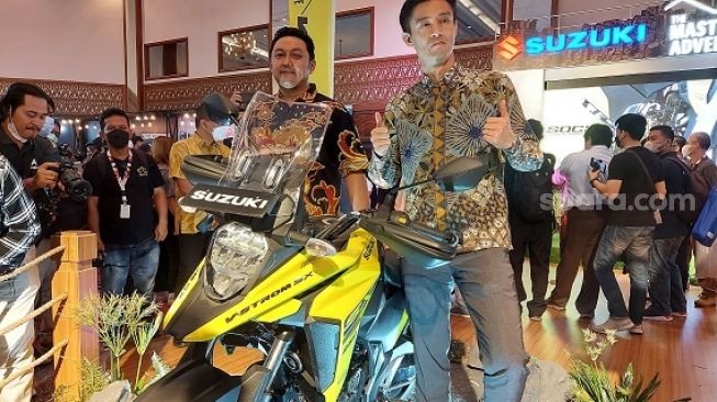 Calon motor terbaru bergaya petualang yang akan diluncurkan Suzuki pada 2023, yaitu Suzuki V-Strom SX 250 [Suara.com/Manuel Jeghesta Nainggolan].