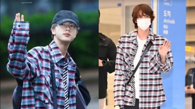 Manggung Bareng Coldplay, Kemeja Flanel Jin BTS Jadi Sorotan