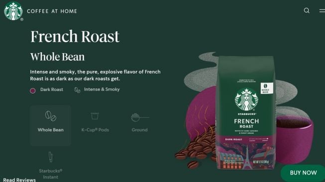 Varian biji kopi starbucks yang diduga mengandung kalium berlebih (web/starbucks)