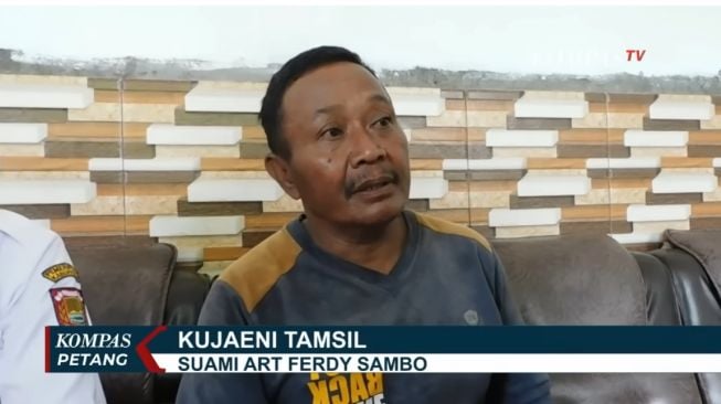 Tangkapan layar potret suami Susi PRT Ferdy Sambo (YouTube/ KOMPASTV)