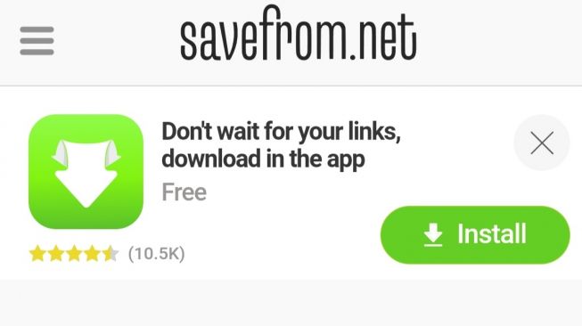 Savefrom.net [Tangkapan Layar]