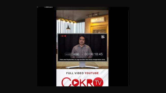 Video Ade Armando yang sempat diunggah oleh akun Twitter, Cokro TV. [Istimewa]