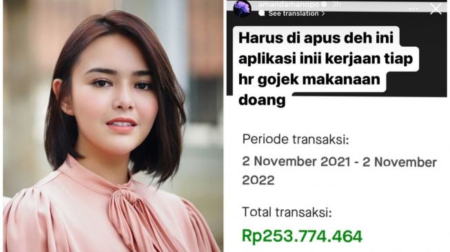 Amanda Manopo Habiskan Ratusan Juta Dalam Setahun Untuk Gojek Makanan