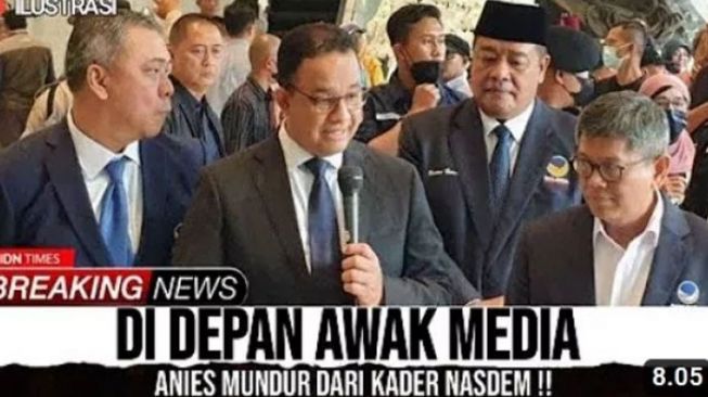 Thumbnail Anies Baswedan pamit dari NasDem, Benarkah? [Youtube/ Berita Indonesia].