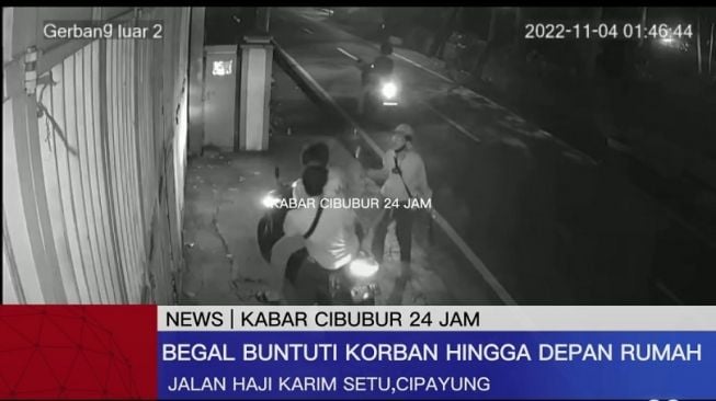 Buntuti Sampai ke Depan Rumah, Pelaku Begal di Cipayung Bawa Kabur Motor Korban