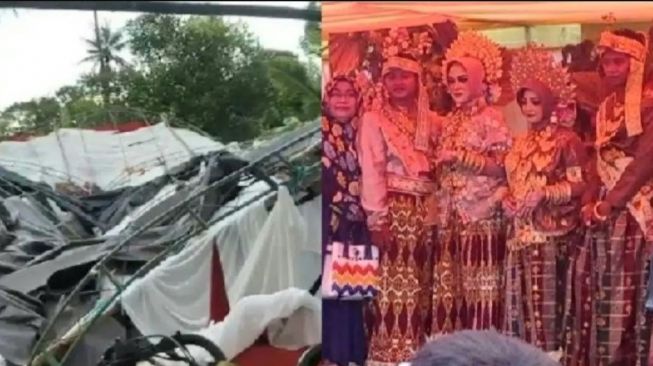 Pesta Pernikahan Kembar Berantakan Karena Angin Puting Beliung Mengamuk di Kabupaten Sidrap