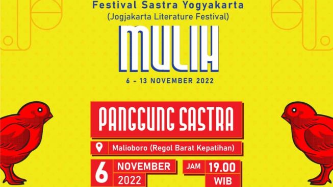 Poster Festival Sastra Yogyakarta 2022. [Istimewa]