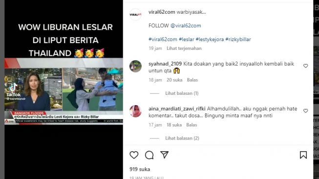 Liburan Leslar Diliput Media Asing, Warganet: Kita Doakan yang Baik-baik