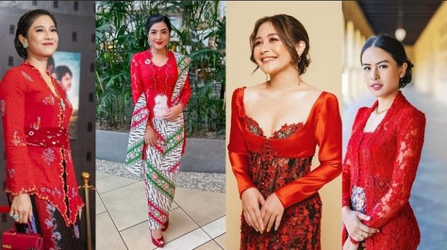 Tagar Kebaya Merah Trending Topic, Ini 7 Artis yang Juga Kerap Pakai Kebaya Anggun