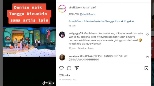 Tangkapan layar video. [Instagram/@viral62com]