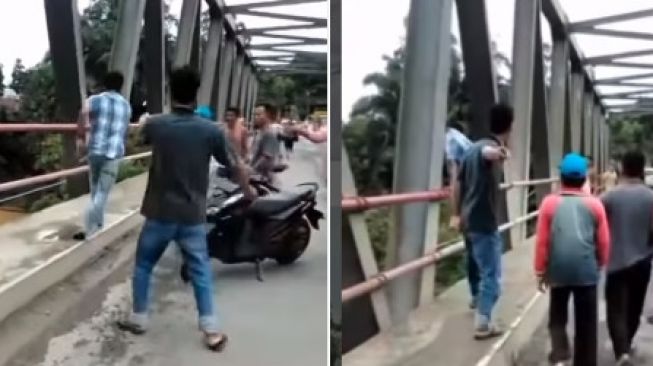 Panik Dihakimi Massa, Maling Nekad Loncat dari Atas Jembatan