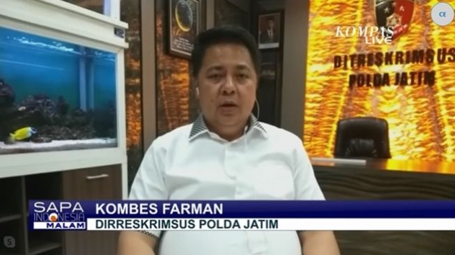 Kombes Pol Farman Dirreskrimsus Polda Jawa Timur soal video porno kebaya merah. (YouTube/KOMPASTV)