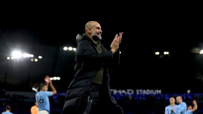 Manajer Manchester City Pep Guardiola. ADRIAN DENNIS / AFP