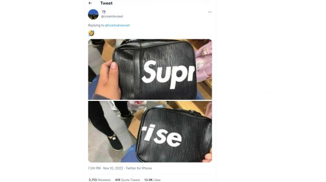 Deretan Tas Kw dengan pelesetan nama (twitter)