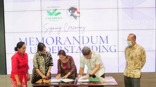 Jababeka Morotai dan Perempuan Indonesia Maju Teken MoU Terkait Pemasaran Investasi
