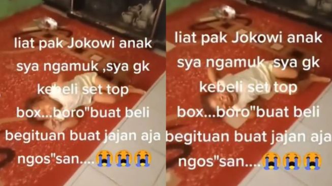 Orang Tua Tak Mampu Beli Set Top Box, Bocah Ini Nangis Histeris Minta Kartun di Televisi Analog Diputar