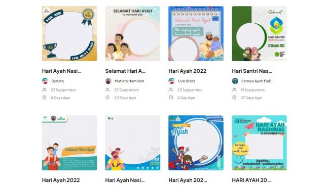 15 Twibbon Hari Ayah 2022 Desain terbaru, Pasang Foto Terbaik dengan Ayahmu!
