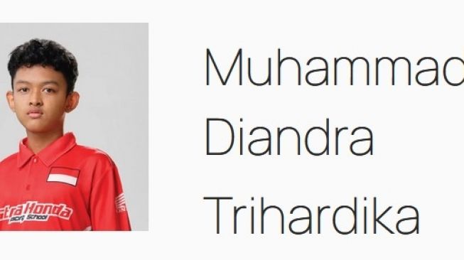 Muhammad Diandra Trihardika, rider Astra Honda Racing Team  [astra-honda.com]