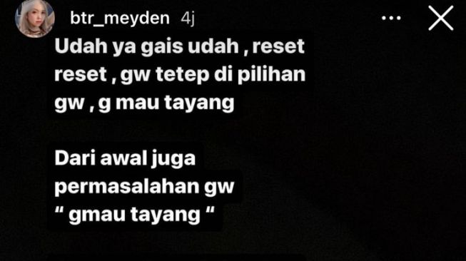 Tangkapan layar unggahan instagram BTR Meyden. (Suarakalbar.id/Instagram.com)