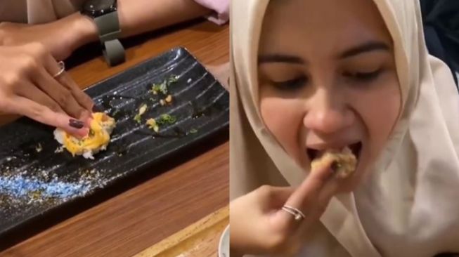 Makan Sushi Bak Penyetan, Warganet: Please Ini Sekte Mana Lagi?