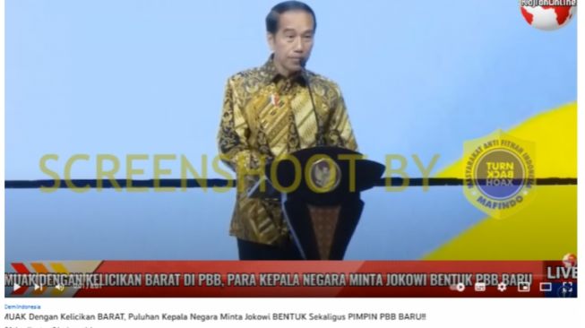 CEK FAKTA: Jokowi Diminta Bentuk dan Pimpin PBB Baru oleh Puluhan Kepala Negara, Benarkah?