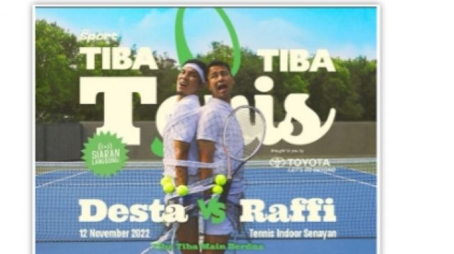 Poster pertandingan Tiba-tiba Tenis (Instagram/Desta80s)