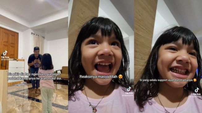 Tidak hanya Indonesia, Reaksi Anak Videokan Orang Tua Pakai Lagu 'Love Story' di TikTok Turut Viral di Luar Negeri