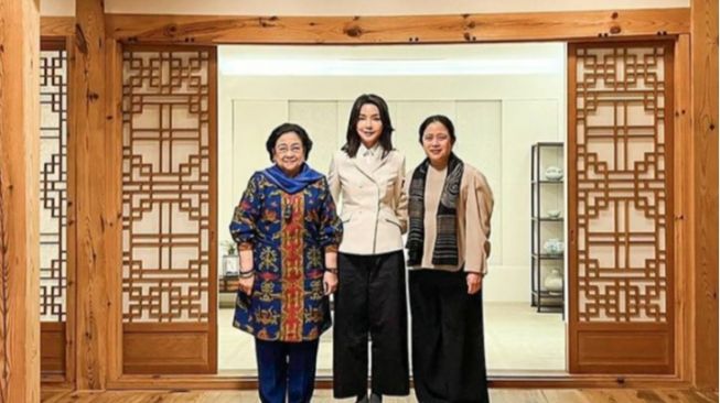 Puan Maharani Girls Talk dengan First Lady Korea, Warganet Kesengsem: Bu Puan Kece Badai